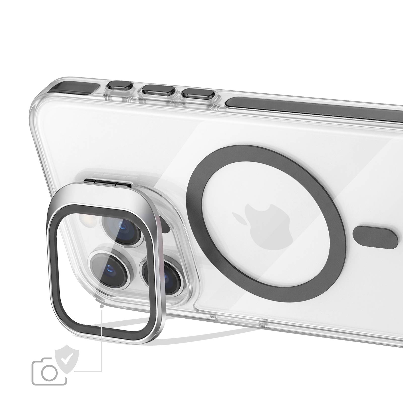Coque MagSafe pour iPhone 13 Pro Max Série Hooke avec Cache Caméra Stand-1