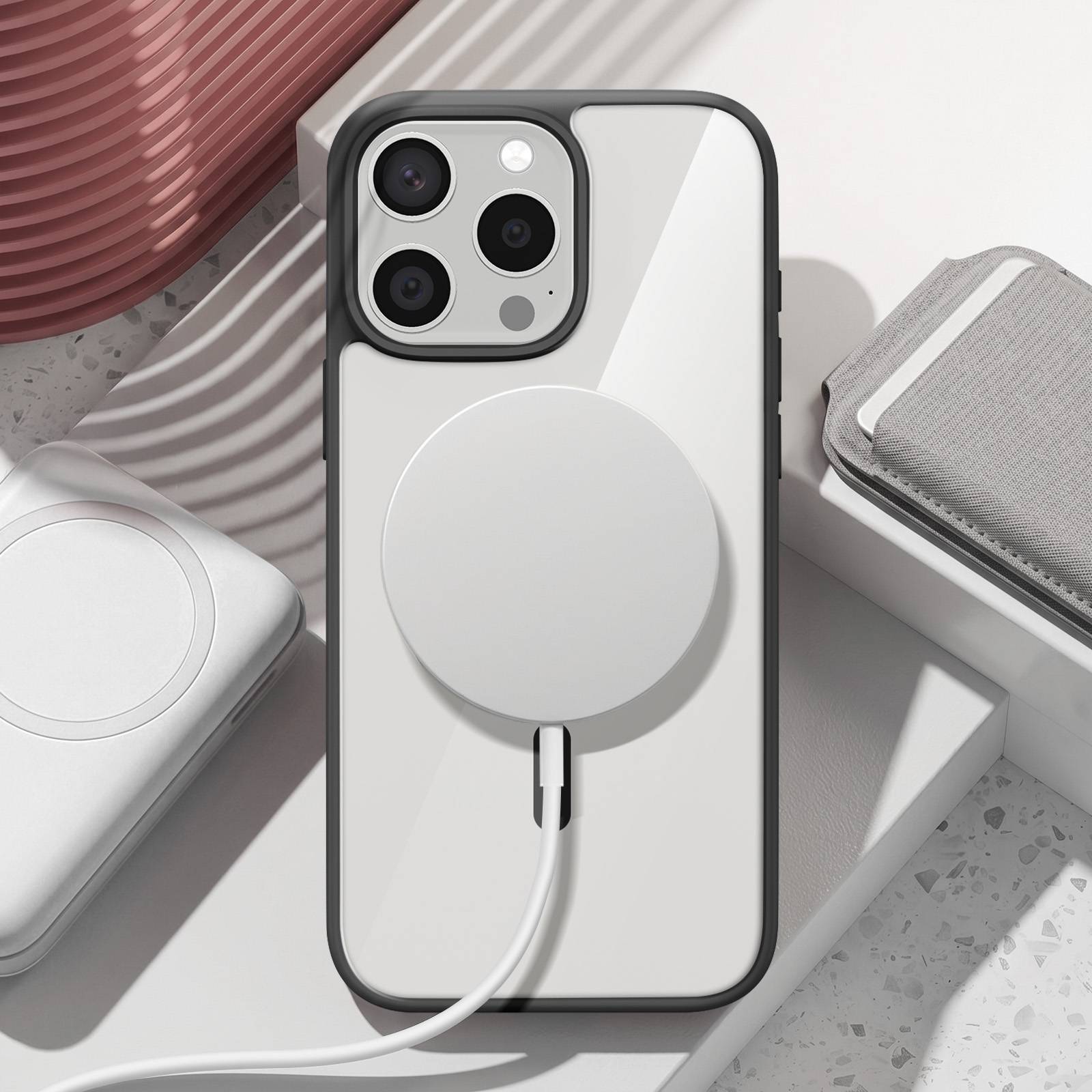 Coque MagSafe pour iPhone 13 Pro Max avec Contour Souple et Caméra Surélevée-2