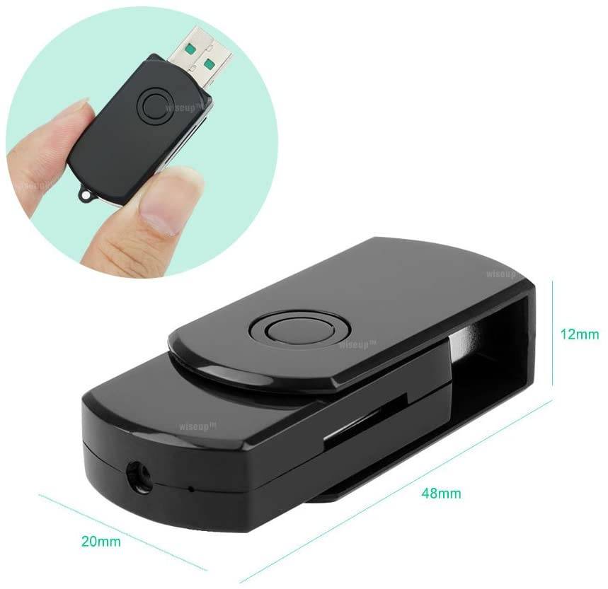 Cl?? USB Cam??ra Espion Rotative 360?? Enregistreur HD D??tection Mouvement - Yonis-0