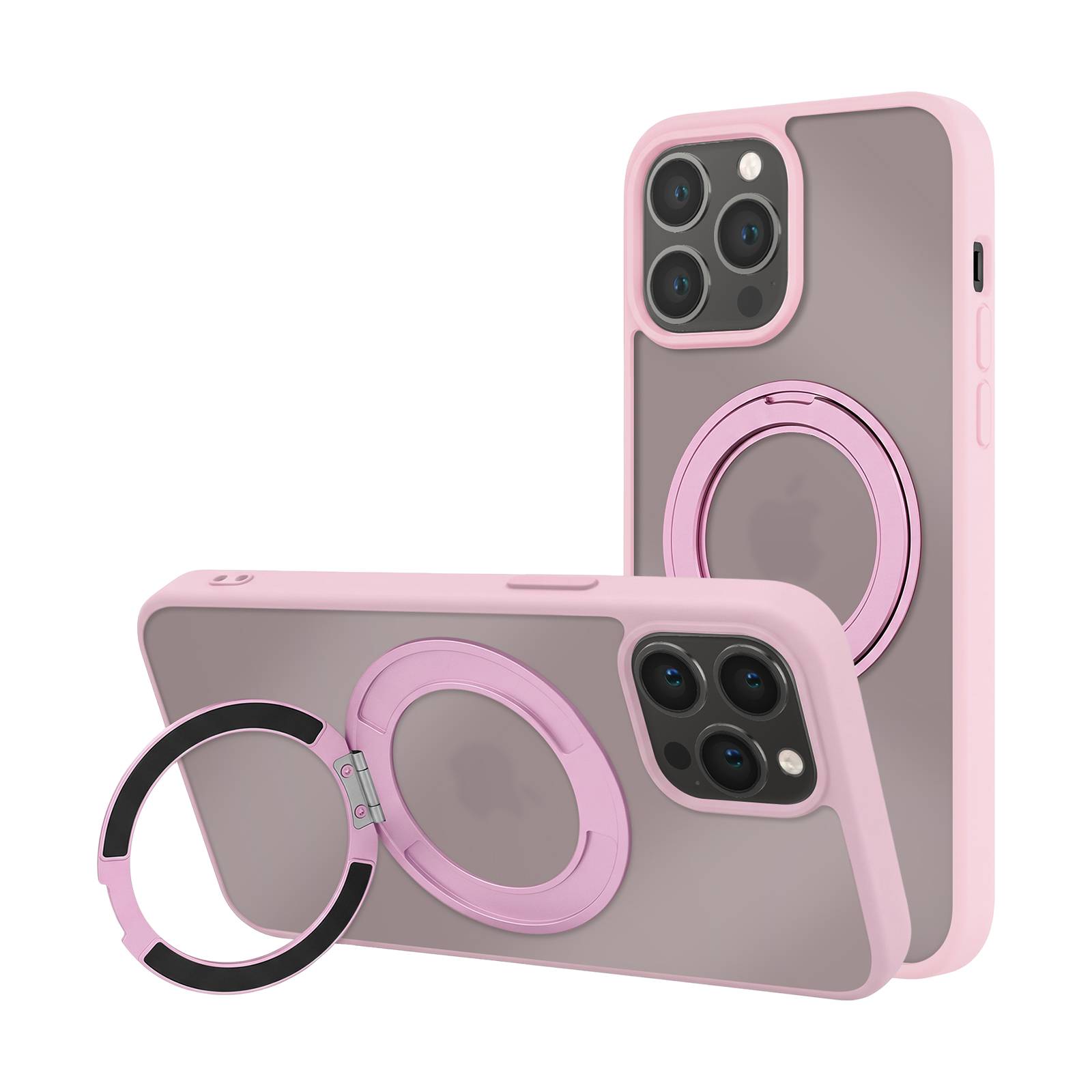 Coque MagSafe pour iPhone 13 Pro Max Design Hybride avec Anneau de Support-0