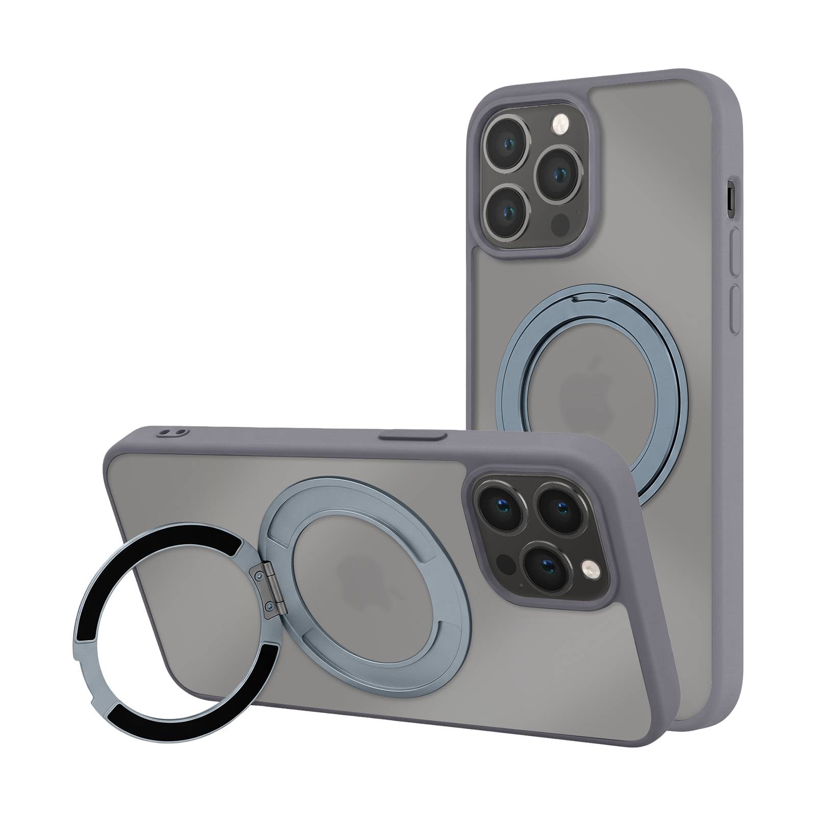 Coque MagSafe pour iPhone 13 Pro Max Design Hybride avec Anneau de Support-0