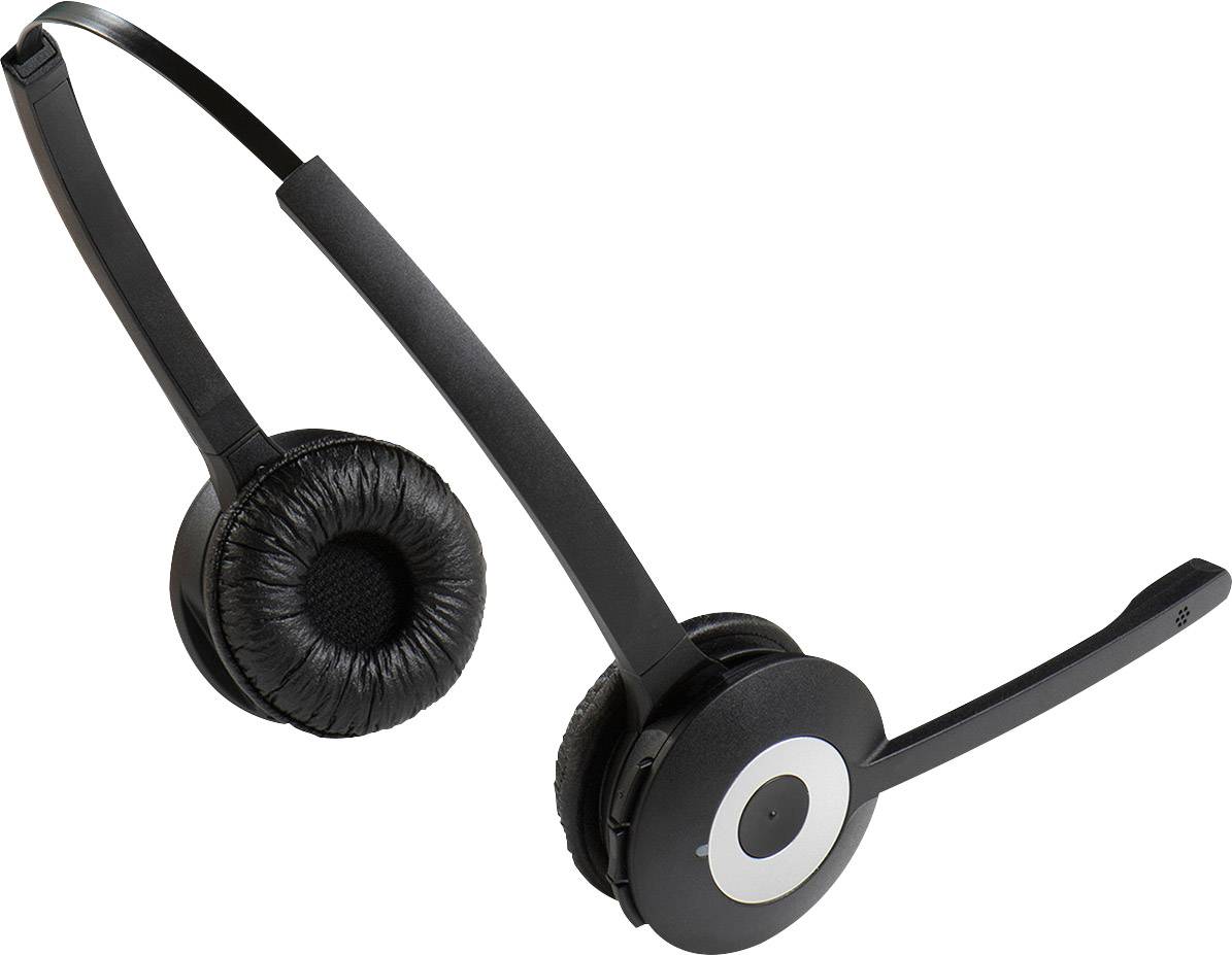 Un casque noir sans fil avec microphone à perche et coussinets d'oreille rembourrés, adapté aux appels téléphoniques et réunions en ligne.