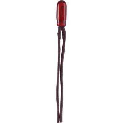Une LED rouge avec deux bornes de connexion.