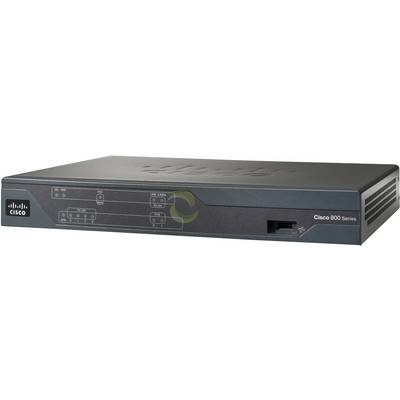 Un routeur réseau noir de la marque Cisco, modèle série 800, doté de plusieurs ports et d'un indicateur LED sur la façade.