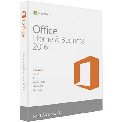 Logiciel de bureautique Microsoft Office Home and Business 2016 version complète, 1 licence       