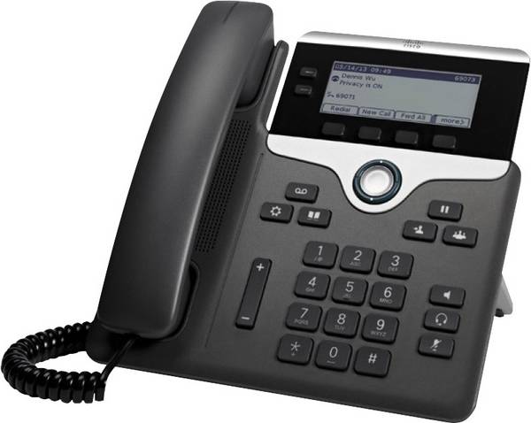 Cisco Cisco IP Phone 7861 - VoIP-Telefon - SIP, SRTP Téléphone VoIP filaire   noir