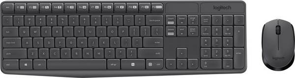 Logitech MK235 USB, radio Kit souris + clavier français, AZERTY gris