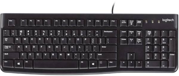 Logitech K120 USB Clavier français, AZERTY noir protégé contre les infiltrations d'eau