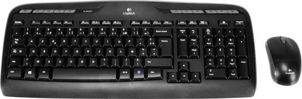 Logitech Wireless Combo MK330 USB Kit souris + clavier Fonction Hotkey français, AZERTY noir