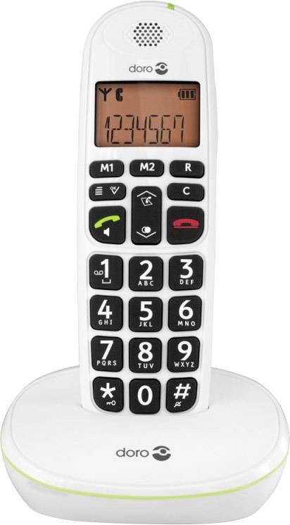 doro PhoneEasy 100w Téléphone sans fil pour séniors blanc