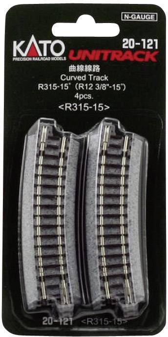 Rail Courbe KATO Unitrack Pour Modélisme N - Lot De 4 Pièces - Neuf