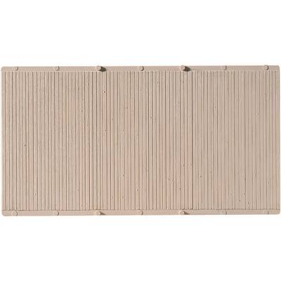 Un panneau rectangulaire de couleur crème avec un motif de lignes verticales, utilisé comme revêtement mural ou de sol intérieur.