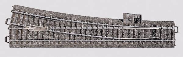 Aiguillage, étroit, à droite H0 Longueur: 236.1 mm Rayon:1114.6 mm 12.1 ° Märklin 24712 1 pc(s)