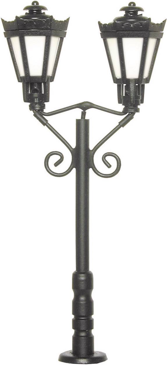 Réverbère de parc double Viessmann Modelltechnik 6073 modèle fini H0 1 pc(s)