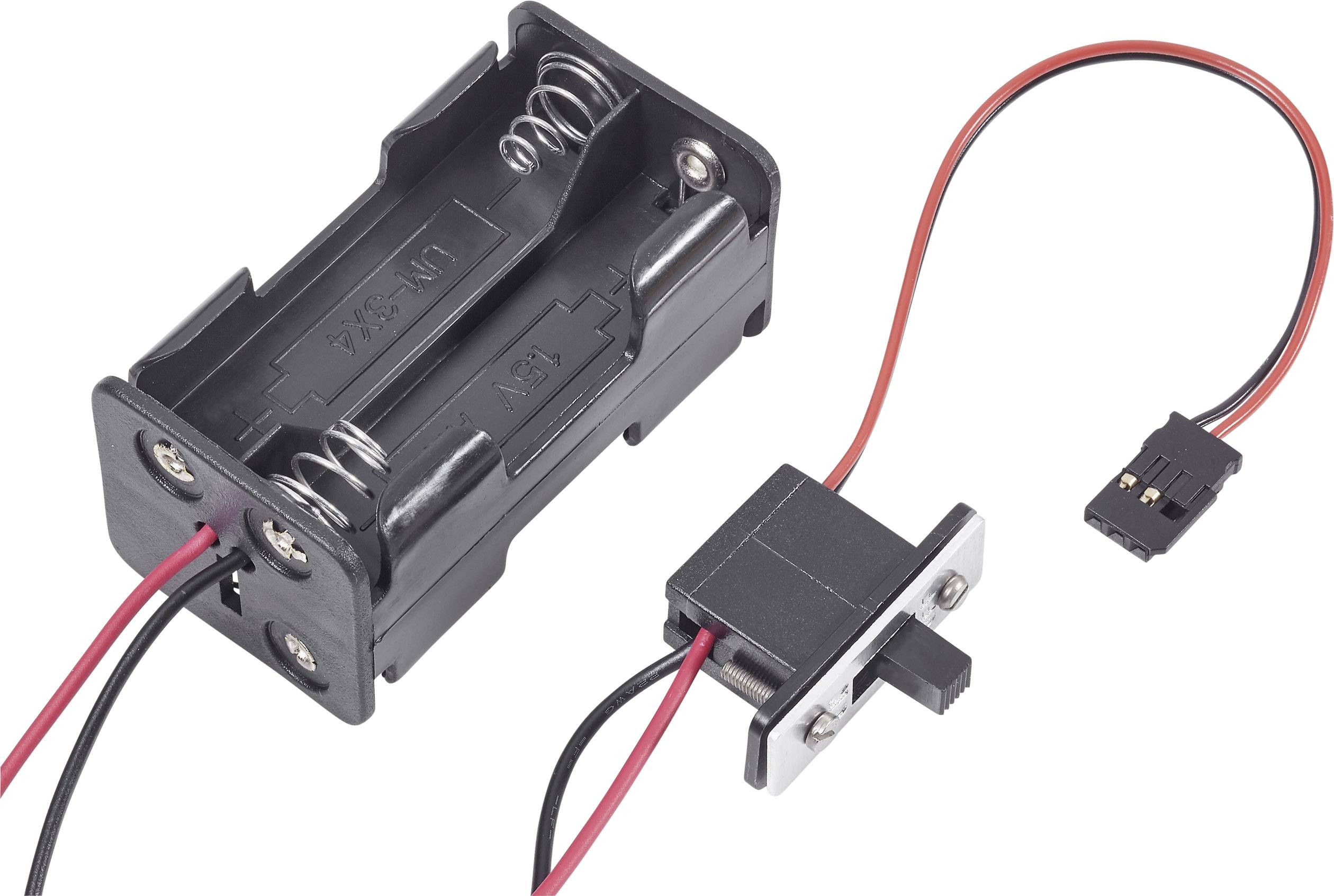 Boîtier de piles avec commutateur Modelcraft 223942 Système de