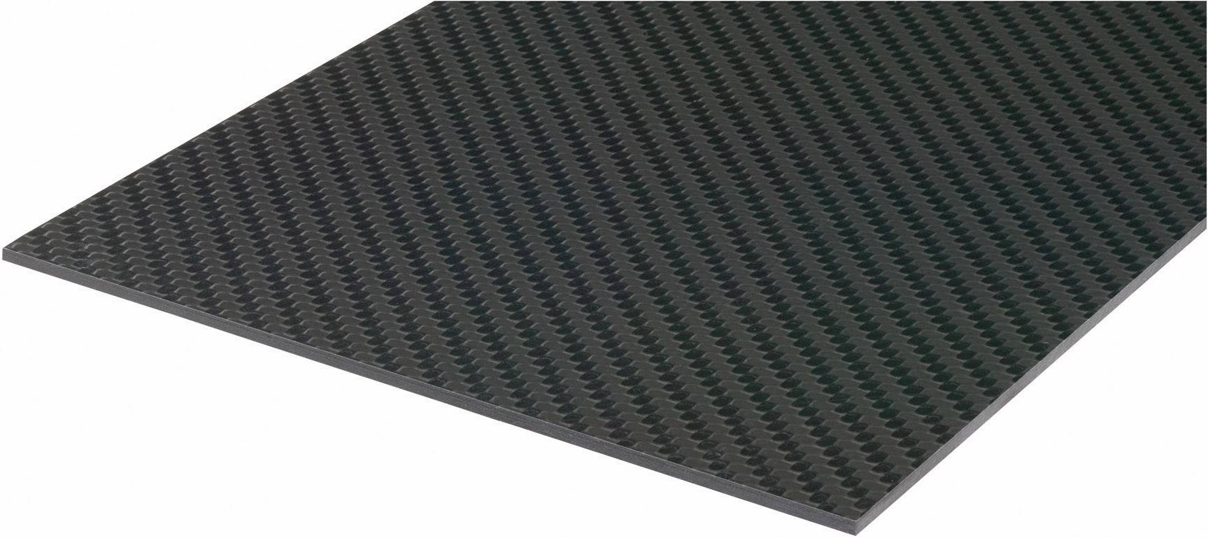 Plaque préimpreignée fibre de cabrone Carbotec 229916 (L x l) 34 cm x 15 cm 1.5 mm