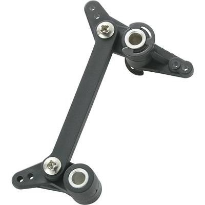 'Adaptateur pour freins de vélo, noir, avec deux vis de fixation et supports cylindriques.'
