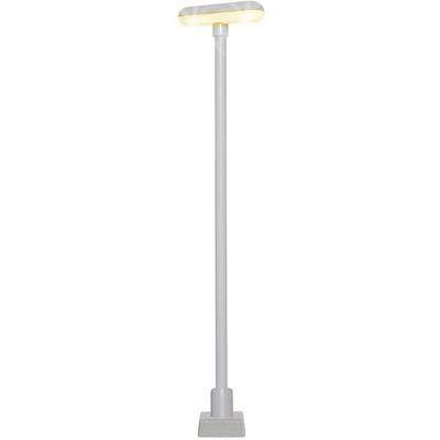 Lampadaire au design épuré et moderne, doté d'un abat-jour rectangulaire disposé horizontalement et d'un support droit et élancé.