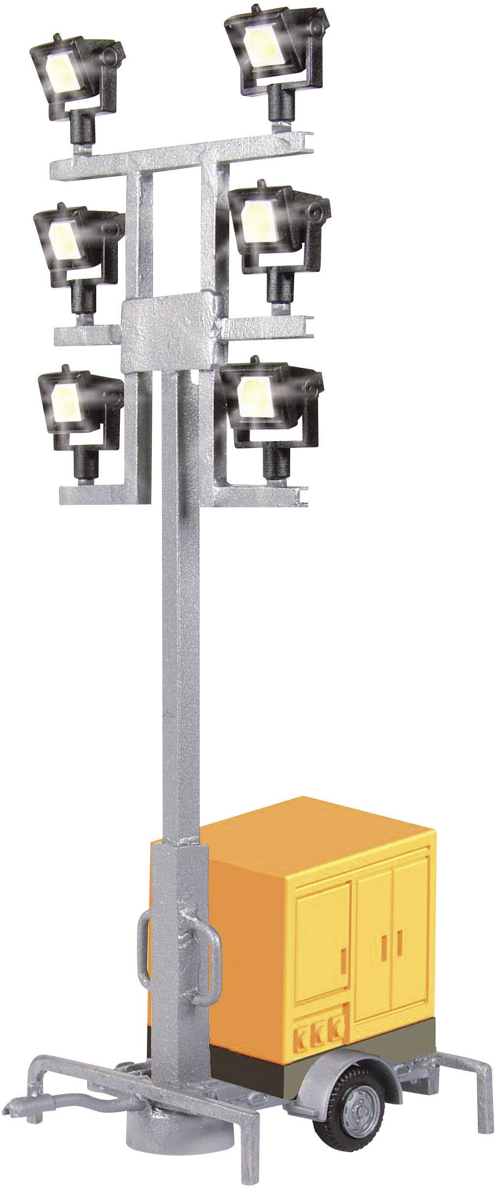 Projecteur Mobile Viessmann 1343 Modèle Fini H0 - Éclairage LED, Pour Diorama, Modélisme Ferroviaire, échelle HO/OO