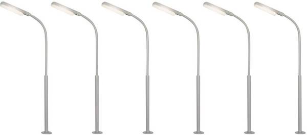 Réverbère en col de cygne simple Viessmann Modelltechnik 64906 modèle fini N 1 set