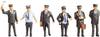 6 Figurines d'officiers de chemin de fer Suisse NOCH 15266 H0