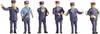 6 Figurines d'officiers de chemin de fer Autriche NOCH 15267 H0