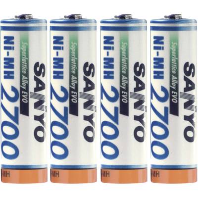 Sanyo HR06 Pile rechargeable LR6 (AA) NiMH 2700 mAh 1.2 V 4 pc(s)