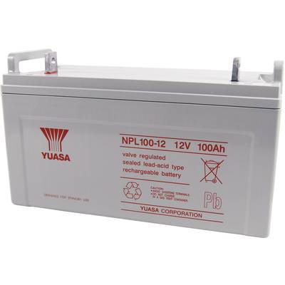 Batterie au plomb 12 V 100 Ah Yuasa NPL100-12 plomb (AGM) (l x H x P) 407 x 240 x 172 mm raccord à vis M10 sans entretie