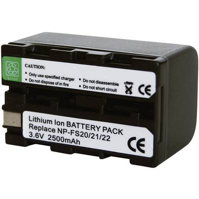 Conrad energy 250989 Batterie pour appareil photo Remplace l'accu d'origine NP-FS20, NP-FS21 3.6 V 2200 mAh