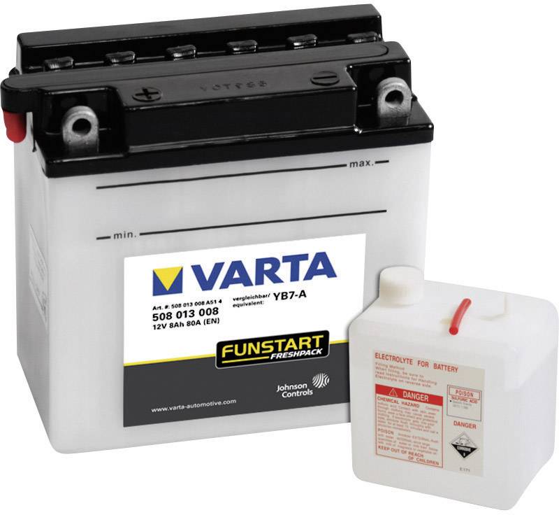 Batterie de moto Varta YB7A 12 V 8 Ah ETN 508013008 Conrad.fr