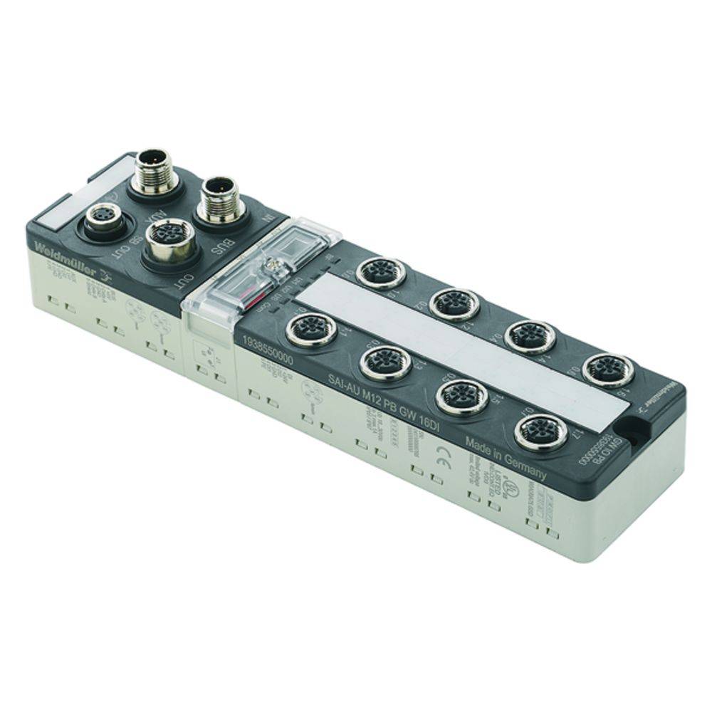 Répartiteur actif M12 filetage métal Weidmüller SAI-AU M12 DN GW 16DI 1938570000 1 pc(s)