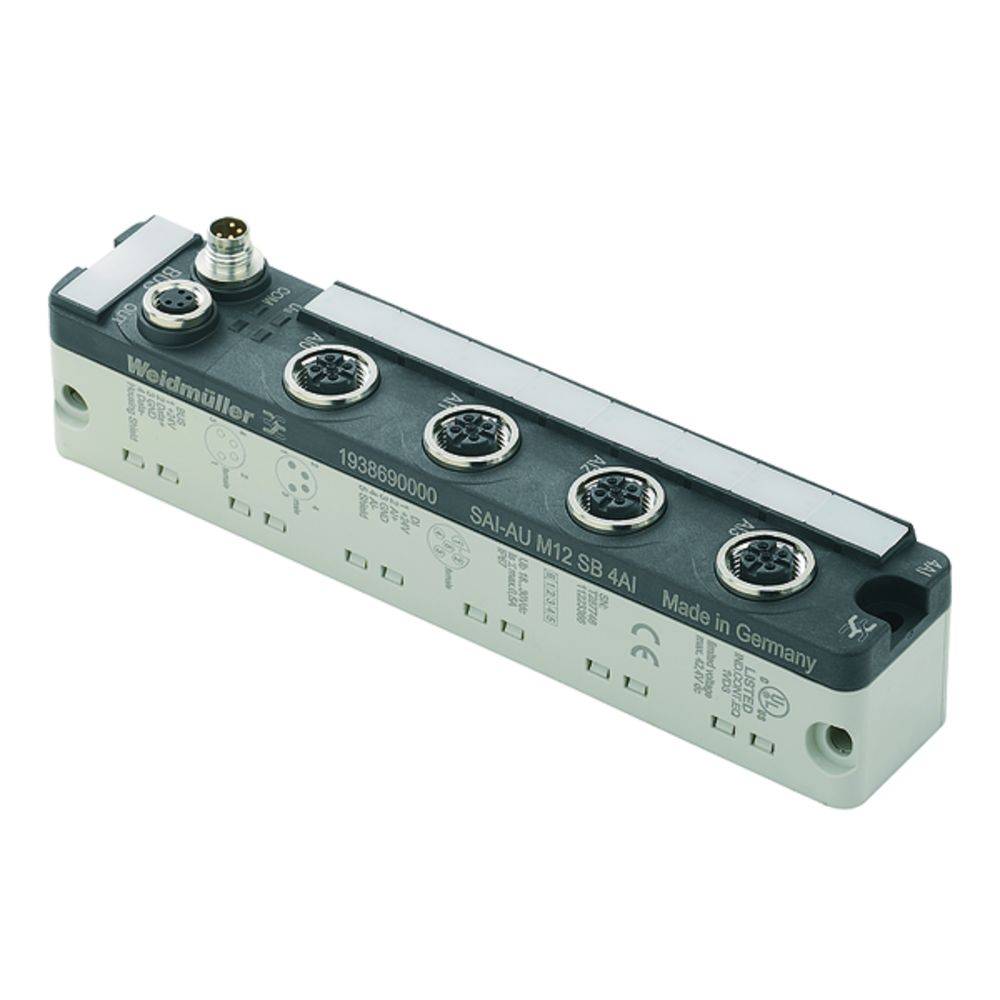 Répartiteur actif M12 filetage métal Weidmüller SAI-AU M12 SB 4AI 1938690000 1 pc(s)