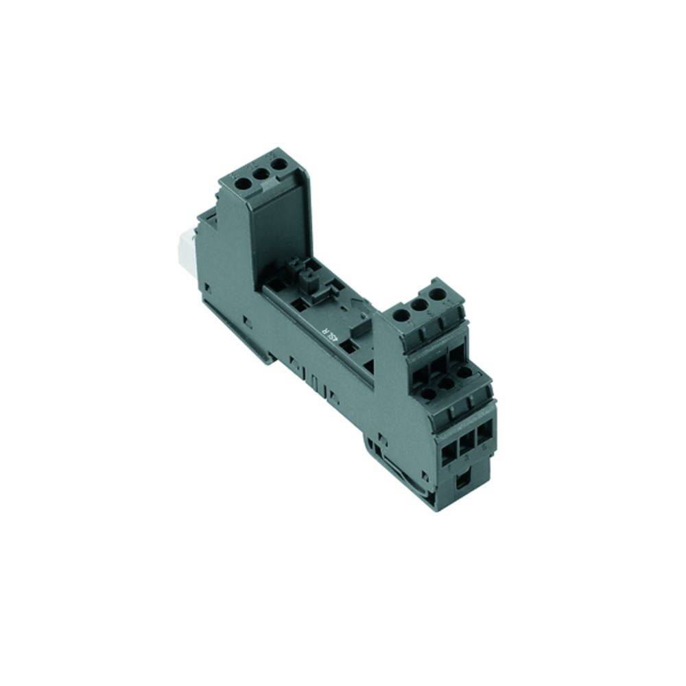 'Adaptateur de montage noir en plastique avec plusieurs points de connexion, adapté pour la fixation de composants électroniques.'