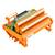 'Connecteur industriel avec support orange, 24 broches. Convient au montage de systèmes de commande dans les technologies d'automatisation.'