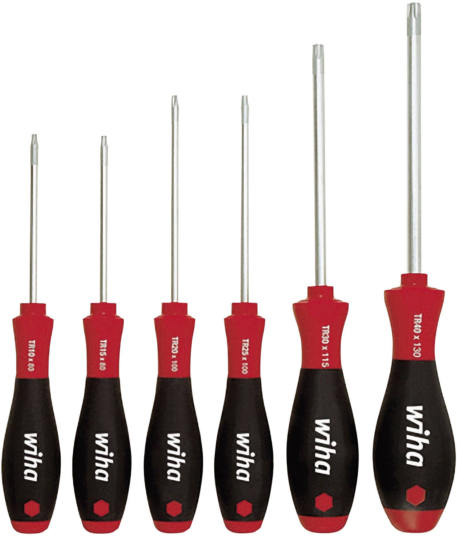 'Double pack de tournevis Wiha avec poignées rouges et noires, composé de six tailles différentes pour des applications polyvalentes.'
