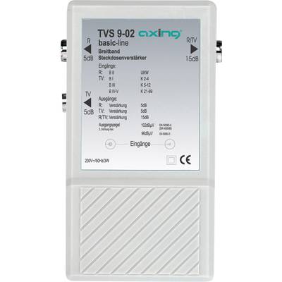 Amplificateur de prise à large bande 10 dB Axing TVS 9