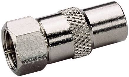 Fiches métalliques pour câbles coaxiaux, couramment utilisées sur les téléviseurs et les antennes satellites.