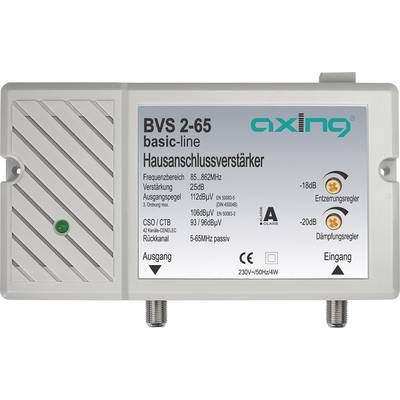 Amplificateur de raccordement d'immeuble 30 dB Axing BVS 2-65