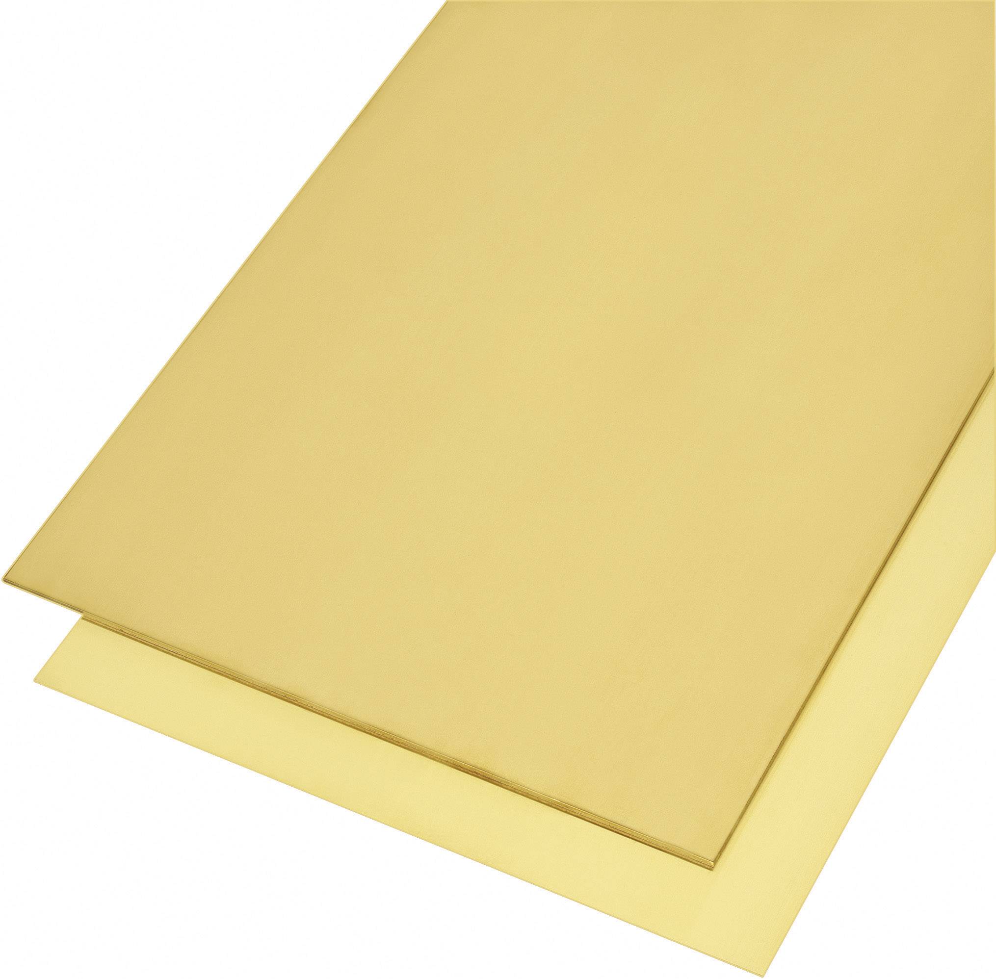 Tôle Reely 293105 laiton (L x l) 400 mm x 200 mm 1 pc(s)