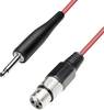 Câble de microphone XLR femelle/jack mâle 5 m rouge