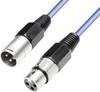 Câble micro XLR mâle/XLR femelle 5 m bleu