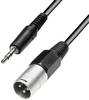 Paccs XLR Câble adaptateur [1x XLR mâle - 1x Jack mâle 3.5 mm] 3.00 m noir