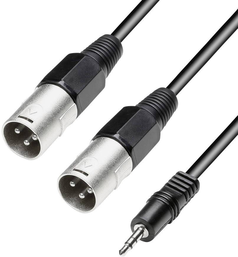 Câble adaptateur XLR [2x XLR mâle 1x Jack mâle 3.5