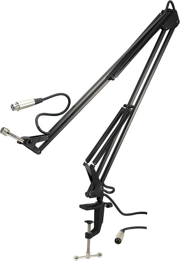 Bras pivotant pour microphone de studio