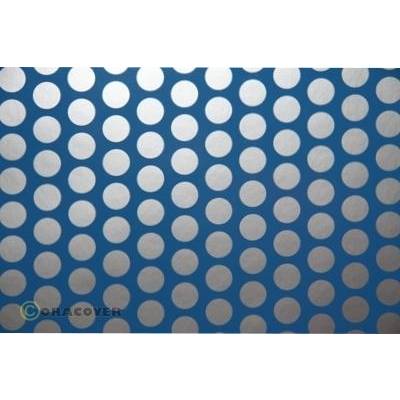 Cercles blancs disposés de manière uniforme sur un fond bleu.