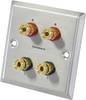 Panneau de connexion mur 4 prises banane Speakers