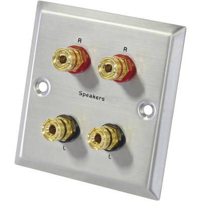 Panneau de connexion mur 4 prises banane Speakers-0