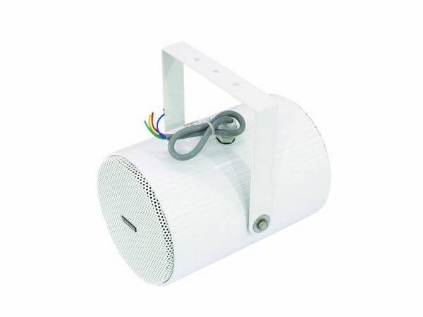 Enceinte ELA de plafond Omnitronic PS-25 blanc 20 W 100 V protégé contre les intempéries, protégé contre les projections d'eau