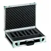 Mallette pour microphone Roadinger 30109900 avec poignée de transport noir bois