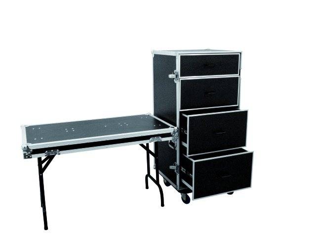 Mallette Roadinger FD-1 avec poignée de transport, avec roulettes noir, argent aluminium, bois